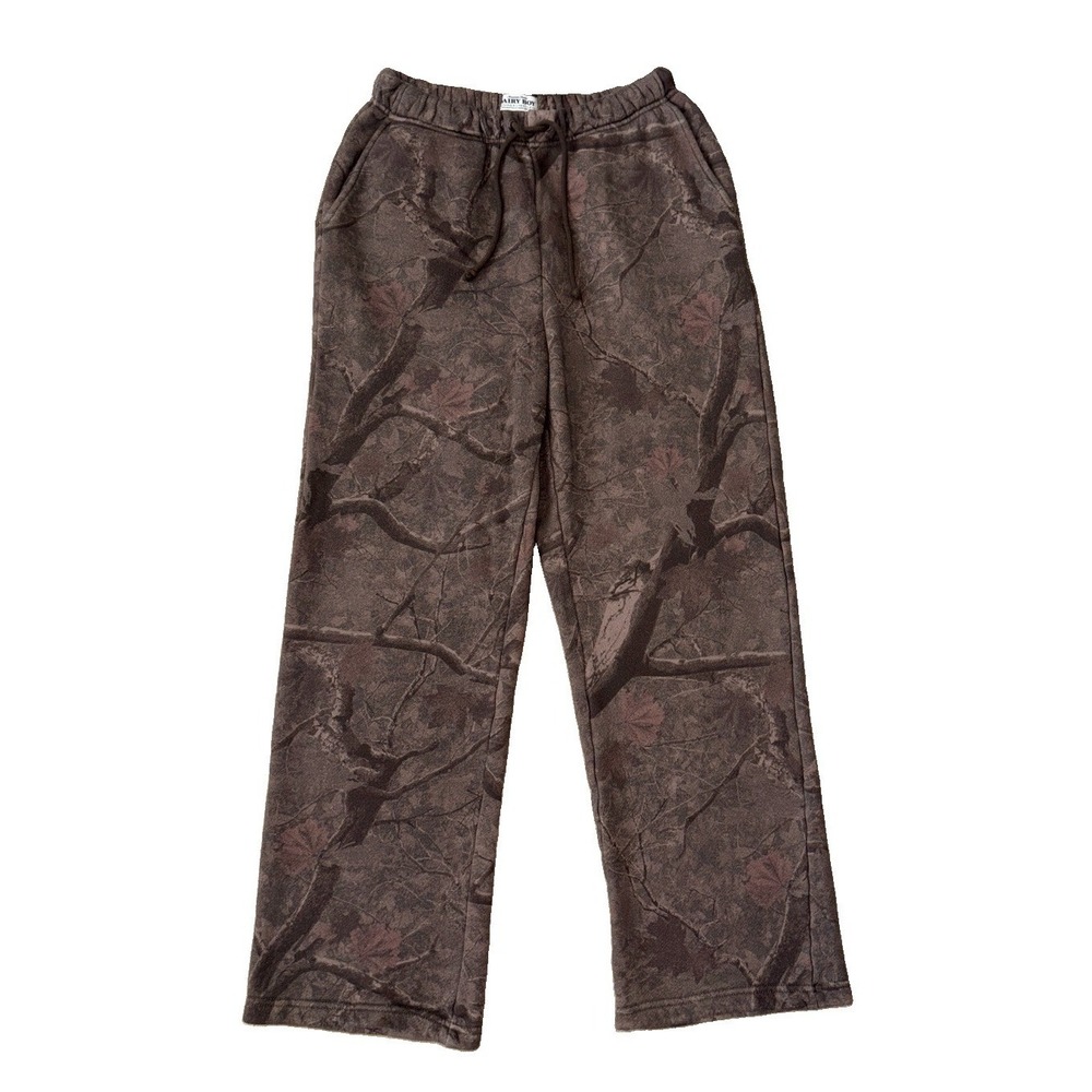 NEW Dairy Boy River Camo Straight Leg Sweatpants Women's S Brown
